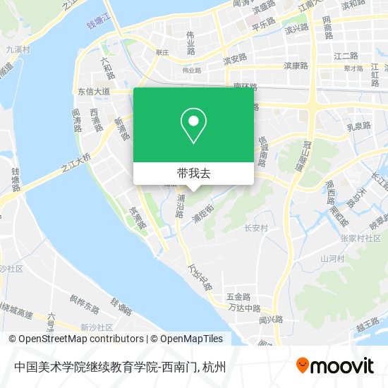 中国美术学院继续教育学院-西南门地图