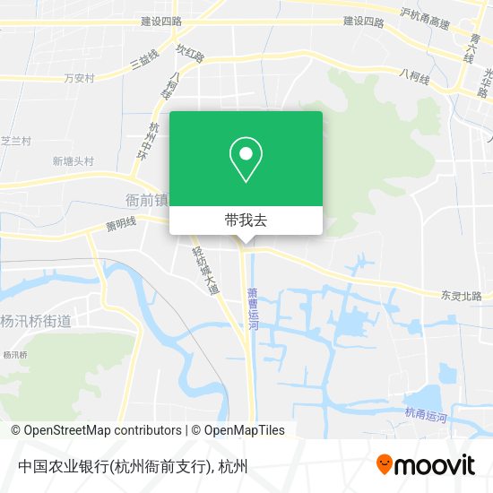 中国农业银行(杭州衙前支行)地图