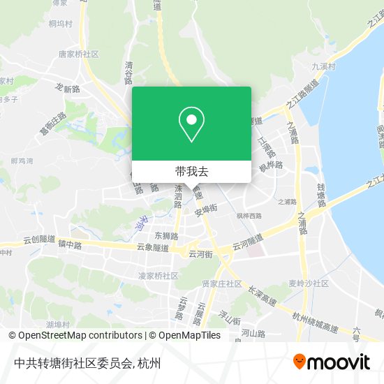 中共转塘街社区委员会地图