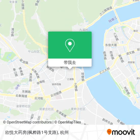 欣悦大药房(枫桦路1号支路)地图