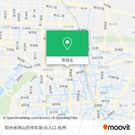 阳光休闲山庄停车场-出入口地图