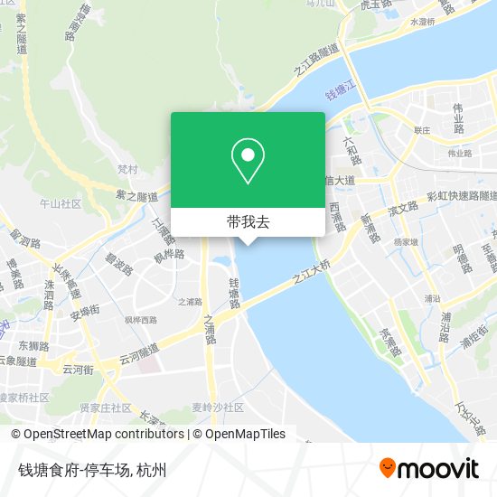 钱塘食府-停车场地图