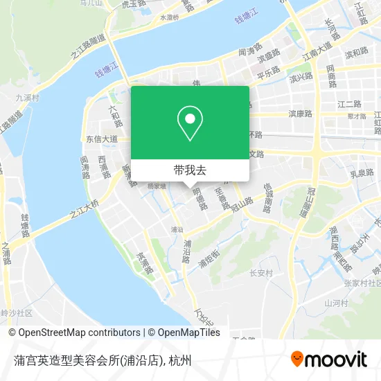 蒲宫英造型美容会所(浦沿店)地图