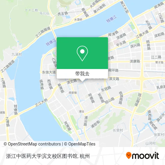 浙江中医药大学滨文校区图书馆地图