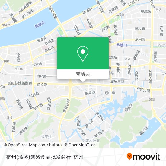 杭州(溢盛)鑫盛食品批发商行地图