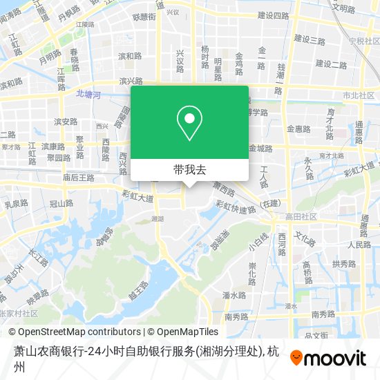 萧山农商银行-24小时自助银行服务(湘湖分理处)地图