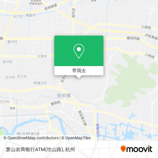 萧山农商银行ATM(坎山路)地图