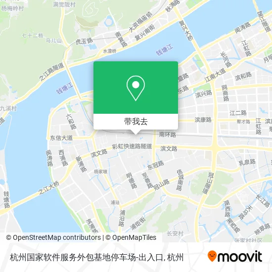 杭州国家软件服务外包基地停车场-出入口地图