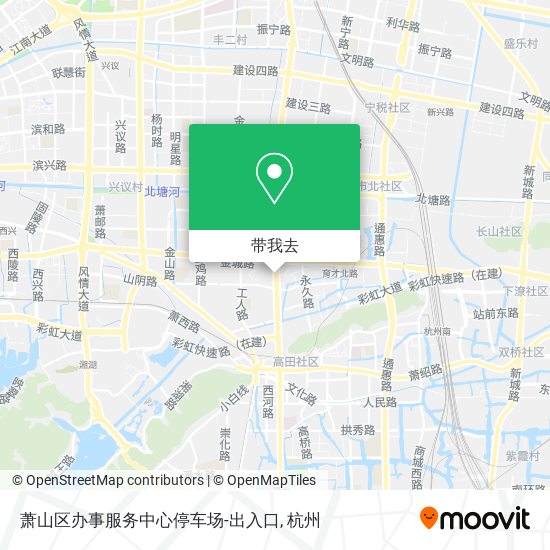 萧山区办事服务中心停车场-出入口地图