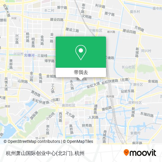 杭州萧山国际创业中心(北2门)地图