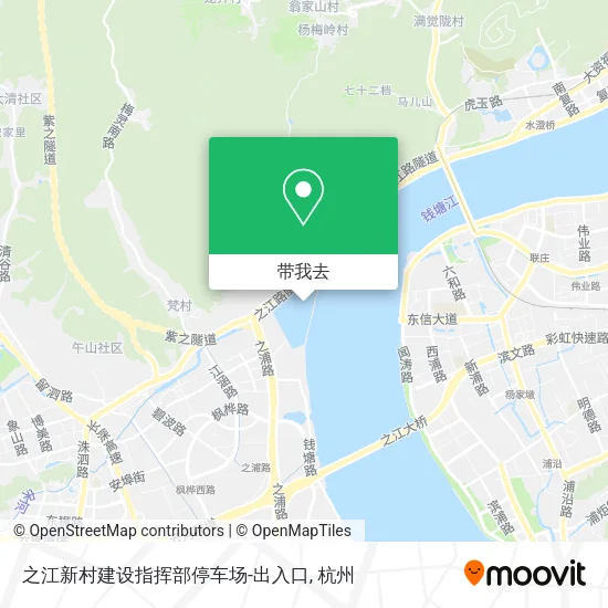 之江新村建设指挥部停车场-出入口地图