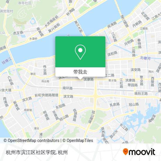 杭州市滨江区社区学院地图