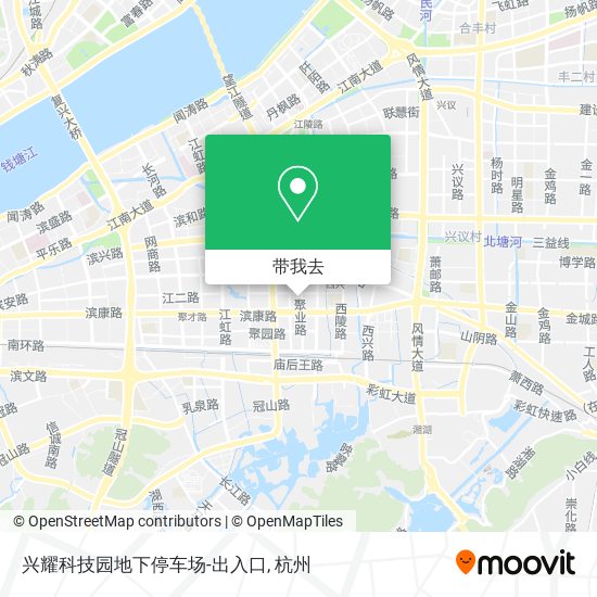 兴耀科技园地下停车场-出入口地图