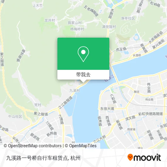 九溪路一号桥自行车租赁点地图