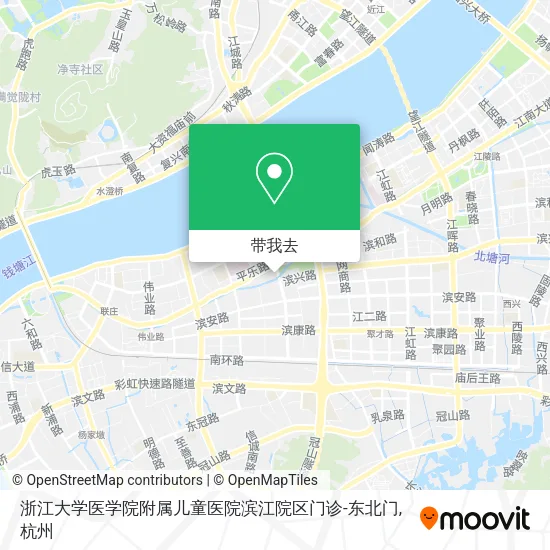 浙江大学医学院附属儿童医院滨江院区门诊-东北门地图