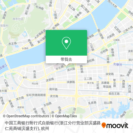 中国工商银行附行式自助银行(浙江分行营业部滨盛路仁苑商铺滨盛支行)地图