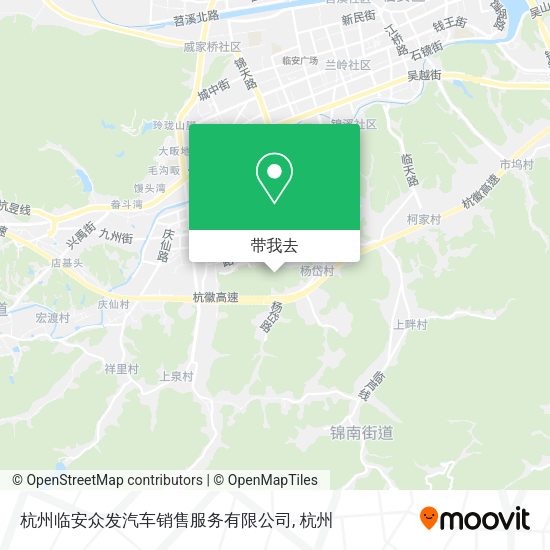 杭州临安众发汽车销售服务有限公司地图