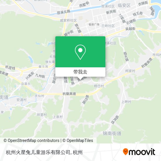 杭州火星兔儿童游乐有限公司地图