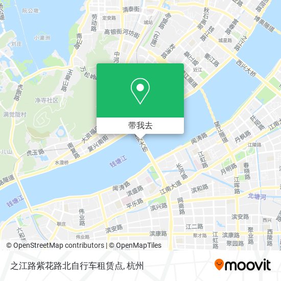 之江路紫花路北自行车租赁点地图