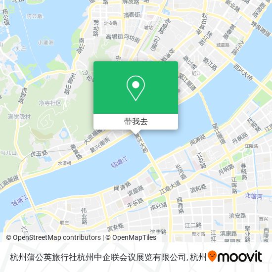 杭州蒲公英旅行社杭州中企联会议展览有限公司地图