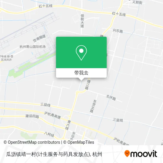 瓜沥镇靖一村(计生服务与药具发放点)地图