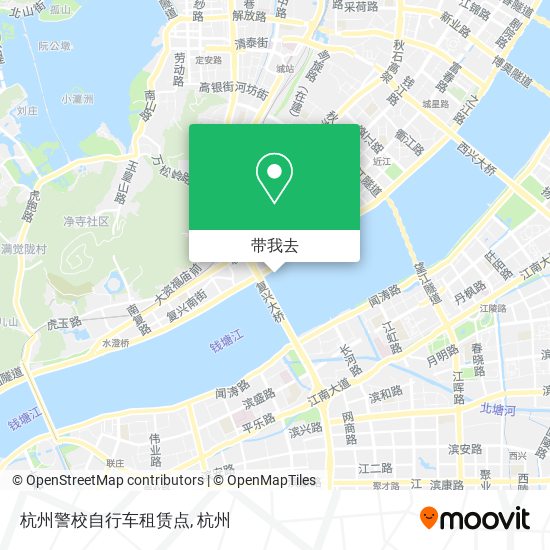 杭州警校自行车租赁点地图