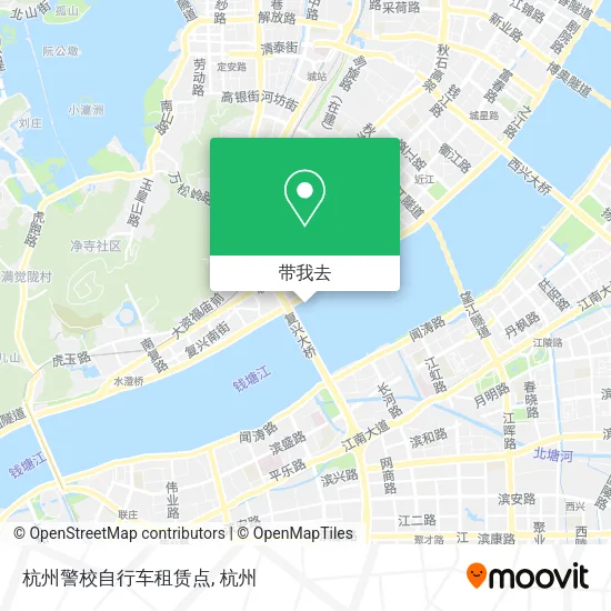 杭州警校自行车租赁点地图