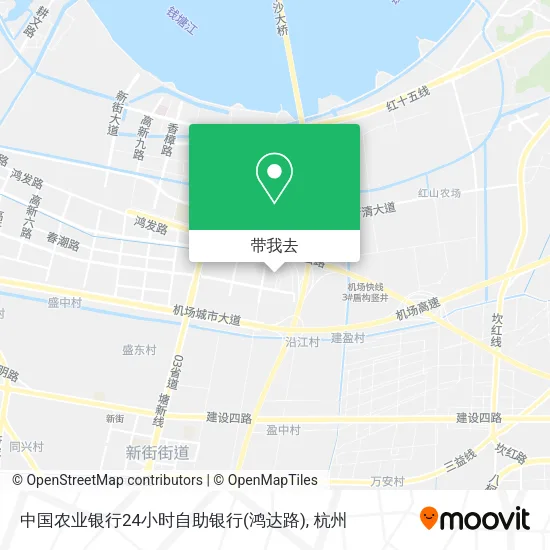 中国农业银行24小时自助银行(鸿达路)地图