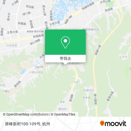 屏峰新村100-109号地图