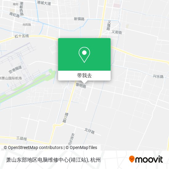 萧山东部地区电脑维修中心(靖江站)地图