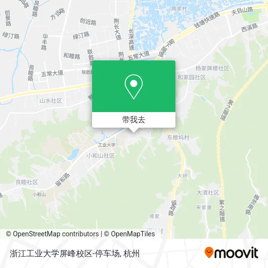 浙江工业大学屏峰校区-停车场地图