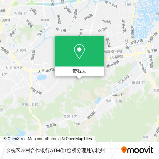 余杭区农村合作银行ATM(缸窑桥分理处)地图