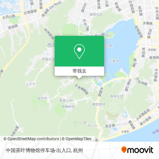 中国茶叶博物馆停车场-出入口地图