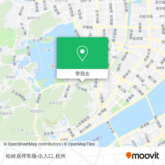 松岭居停车场-出入口地图
