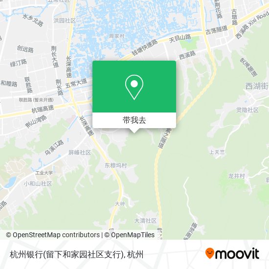 杭州银行(留下和家园社区支行)地图