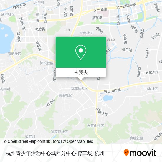 杭州青少年活动中心城西分中心-停车场地图