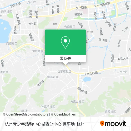 杭州青少年活动中心城西分中心-停车场地图