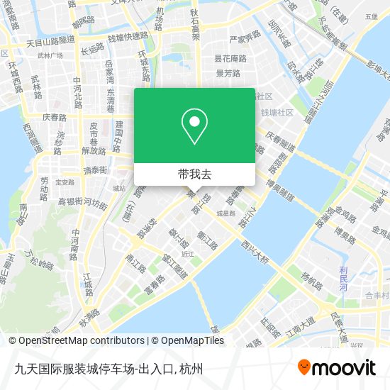 九天国际服装城停车场-出入口地图