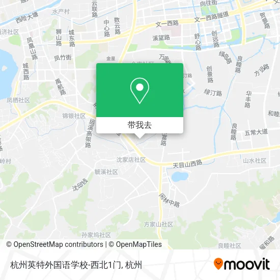 杭州英特外国语学校-西北1门地图