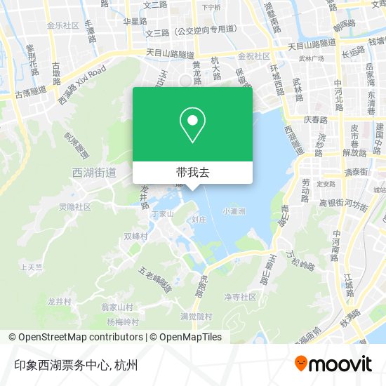 印象西湖票务中心地图