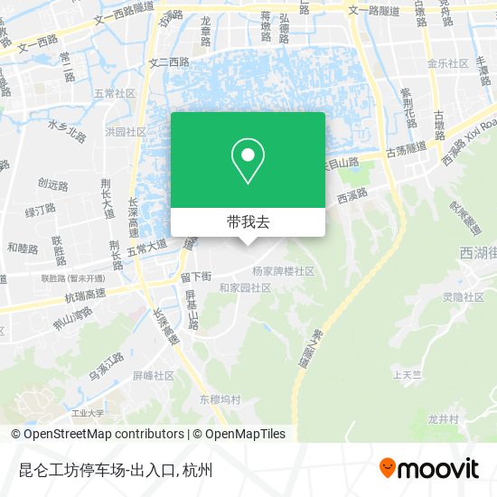 昆仑工坊停车场-出入口地图