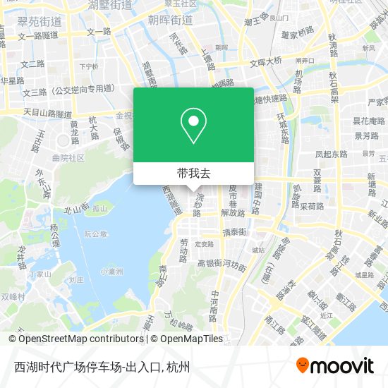 西湖时代广场停车场-出入口地图