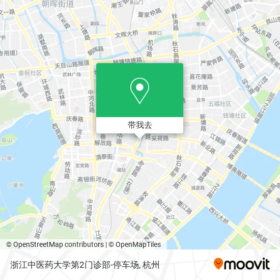 浙江中医药大学第2门诊部-停车场地图