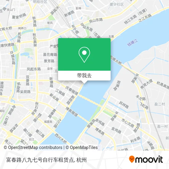 富春路八九七号自行车租赁点地图