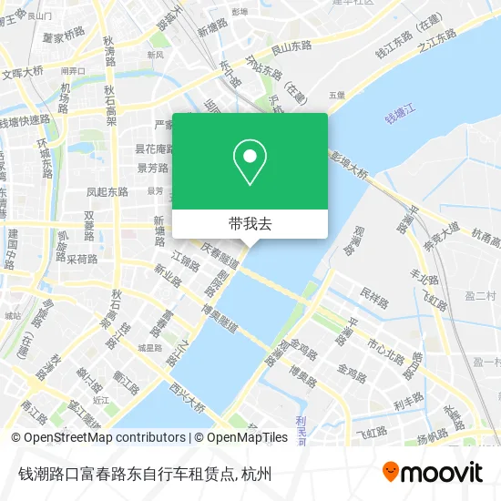 钱潮路口富春路东自行车租赁点地图