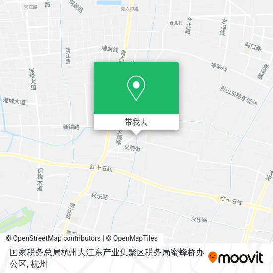 国家税务总局杭州大江东产业集聚区税务局蜜蜂桥办公区地图