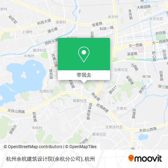 杭州余杭建筑设计院(余杭分公司)地图