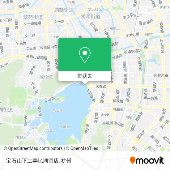 宝石山下二弄忆湖酒店地图