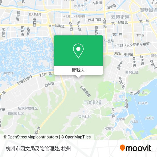 杭州市园文局灵隐管理处地图