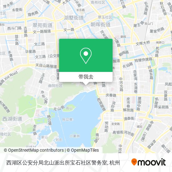 西湖区公安分局北山派出所宝石社区警务室地图